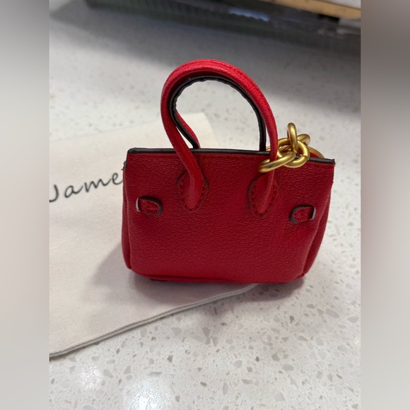 Red Mini Birkin Purse Key Holder - Picture 2 of 3
